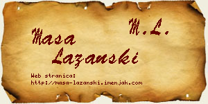 Maša Lazanski vizit kartica